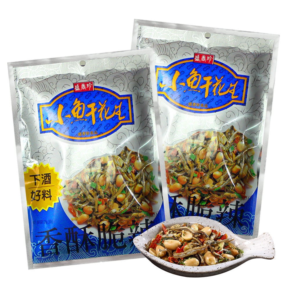 TAIWAN SNACK PEANUT 盛香珍小魚干花生80g