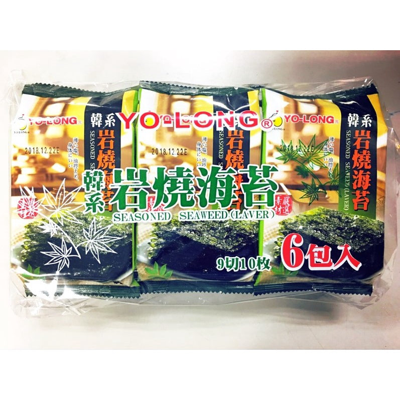 Taiwan Seasoned Seaweed 台湾 韩系岩烧海苔6包入