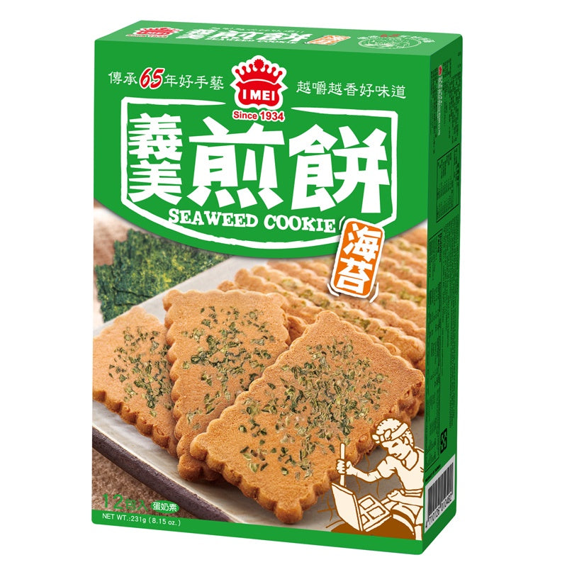 TAWIAN YI MEI SEAWEED JAPANESE STYLE BISCUIT 台湾義美海苔煎餅231g