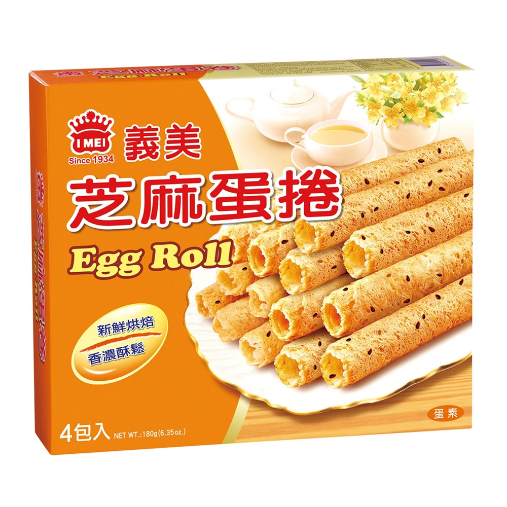 TAWIAN YI-MEI EGG ROLL AUTHENTIC TIPICAL TAIWANESE SNACK 台湾義美蛋捲量販包180g