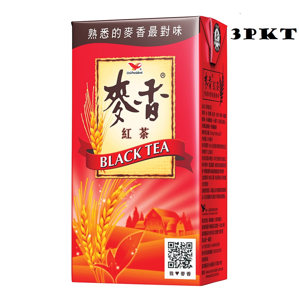 台湾統一 麥香紅茶 6瓶/组 TAIWAN UNI-PRESIDENT Black Tea 300ml 6X