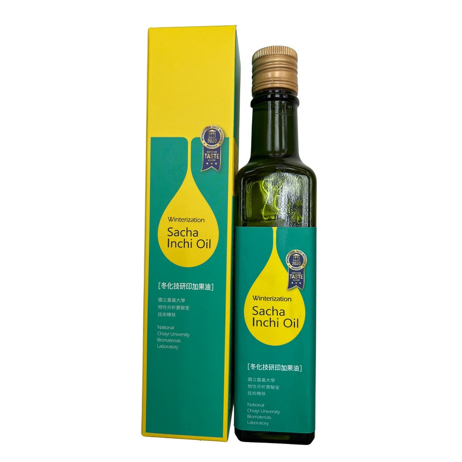 TAIWAN PREMIUM SACHA INCHI OIL AWARD WINNING WINTERIZATION TECHONLOGY台湾顶级特佳印加果油 得奖冬化技术 纯净 高浓度400ml vegan