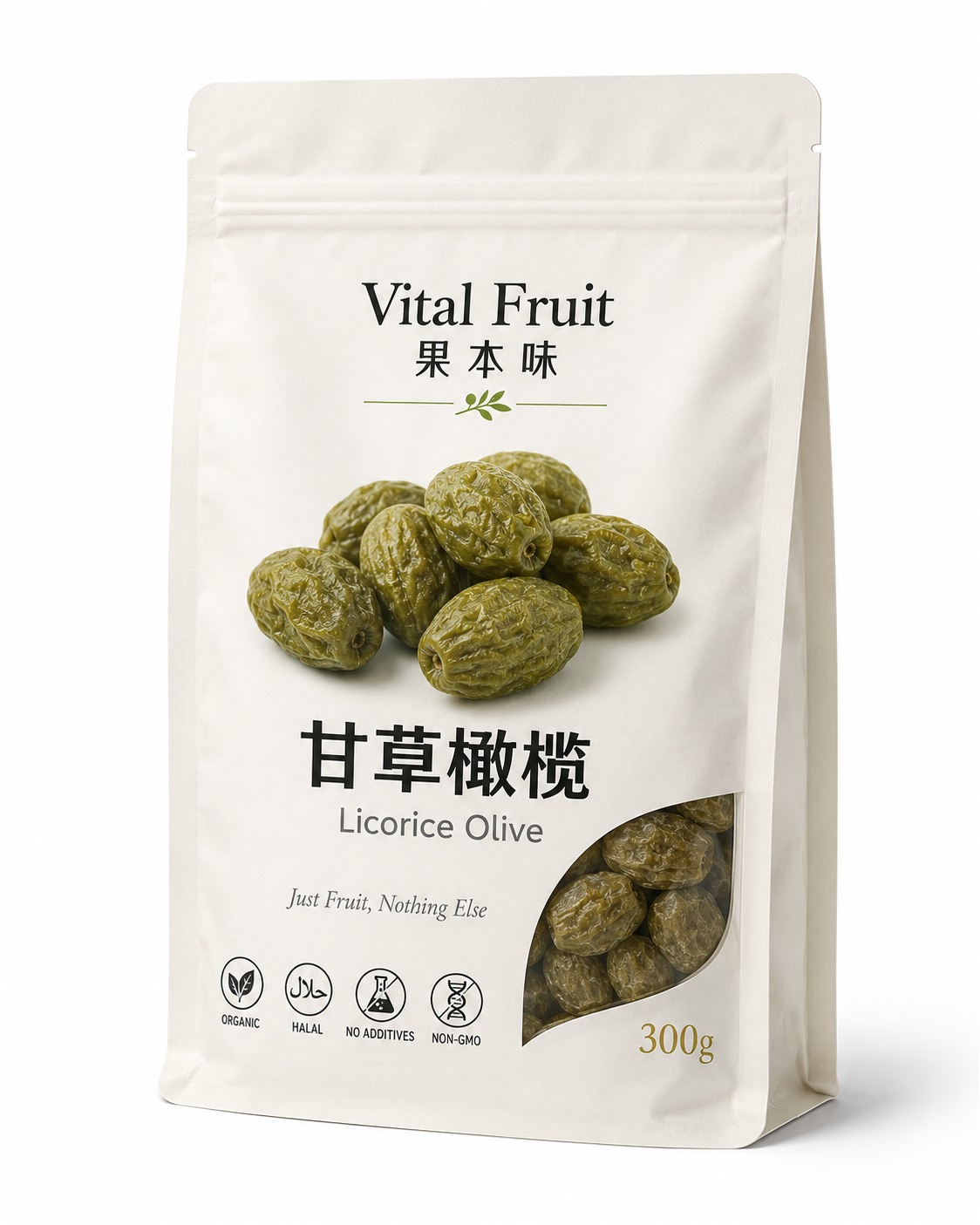VITAL FRUIT 果本味｜甘草橄欖 Licorice Olive 300g 立袋包裝