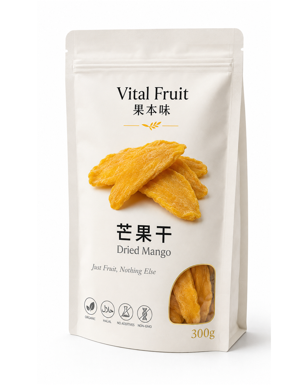 VITAL FRUIT 果本味｜芒果乾 Dried Mango 300g 立袋包裝