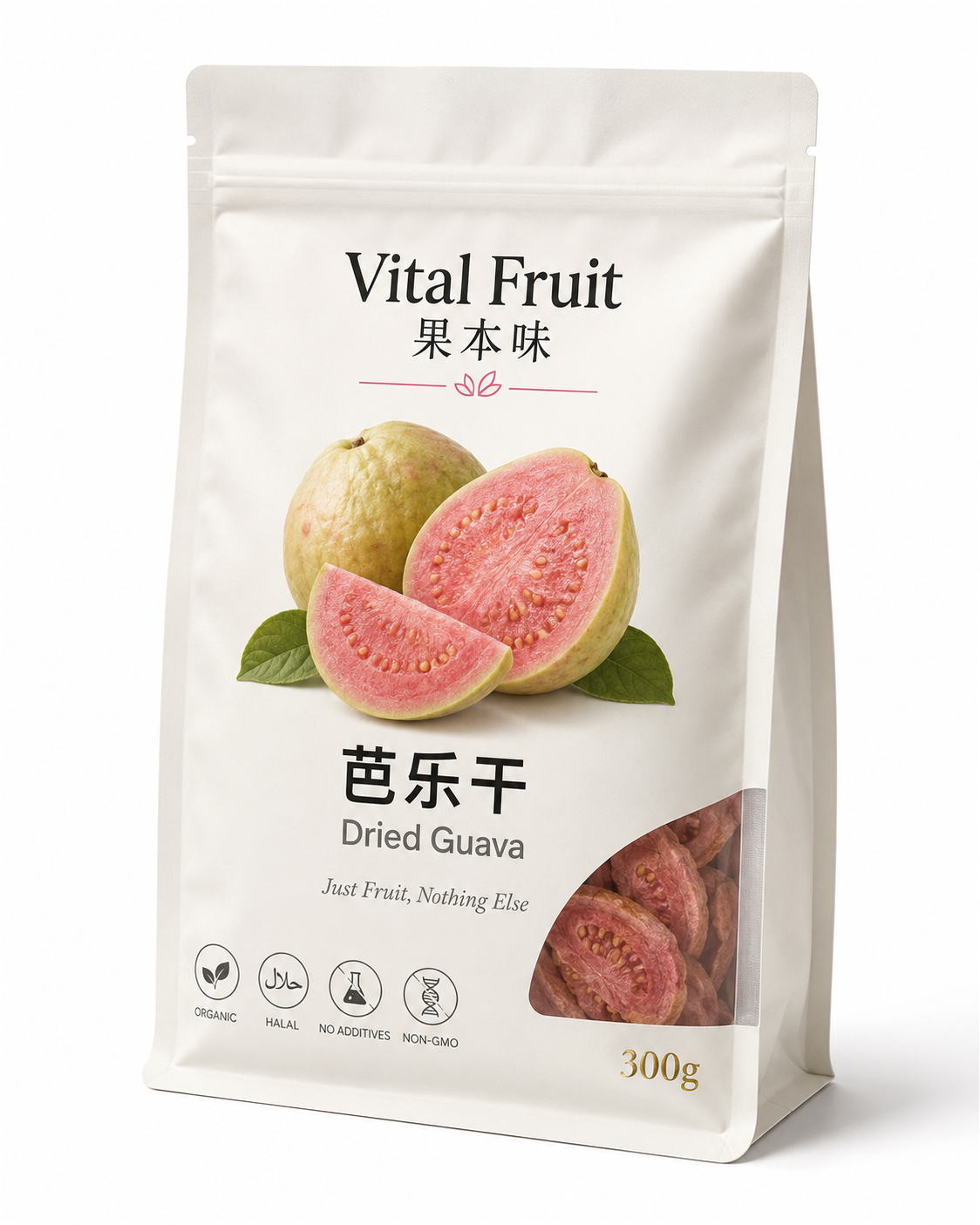 VITAL FRUIT 果本味｜芭樂乾 Dried Guava 300g 立袋包裝