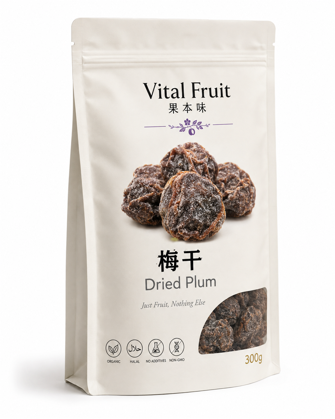 VITAL FRUIT 果本味｜梅乾 Dried Plum 300g 立袋包裝