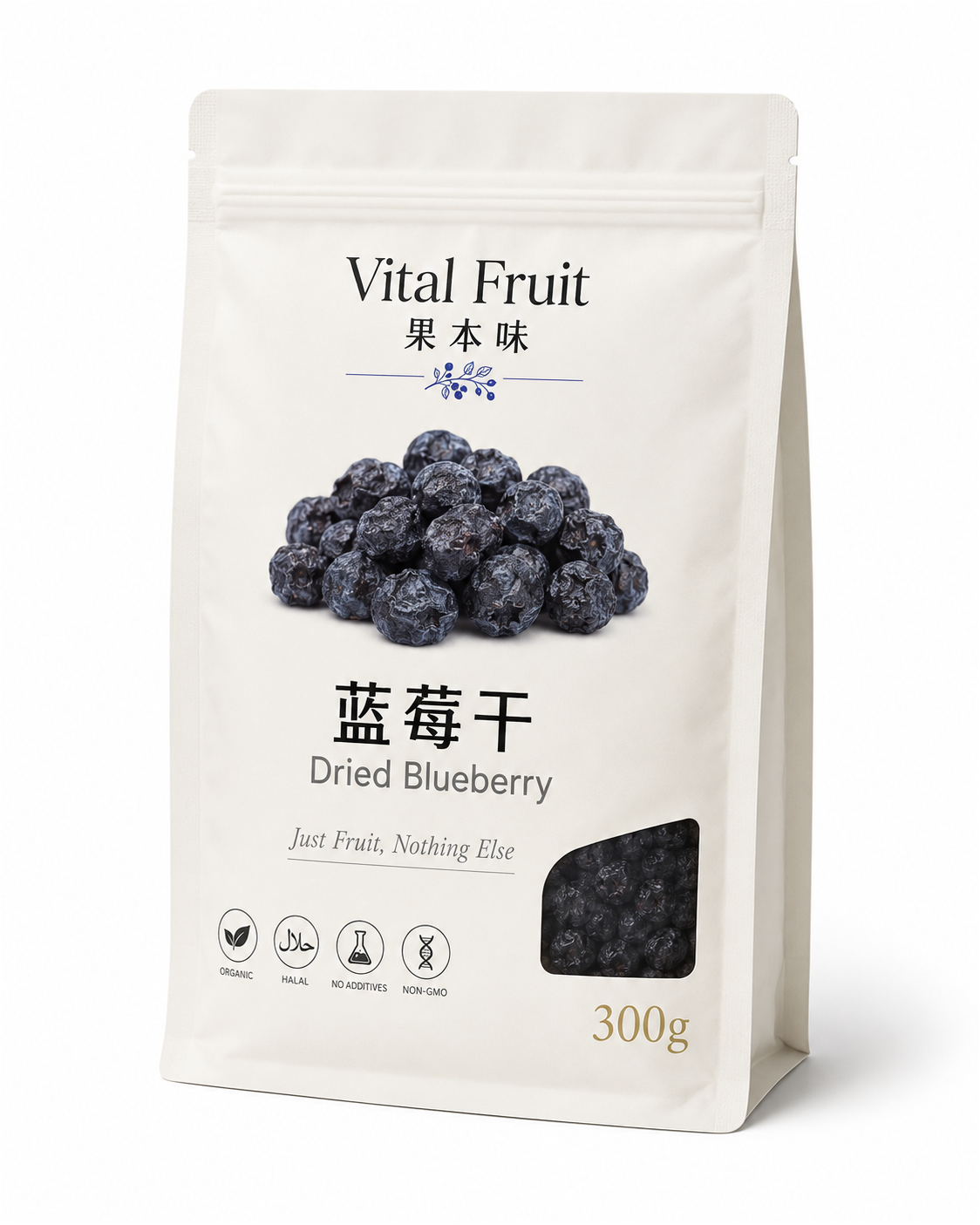 VITAL FRUIT 果本味｜藍莓乾 Dried Blueberry 300g 立袋包裝