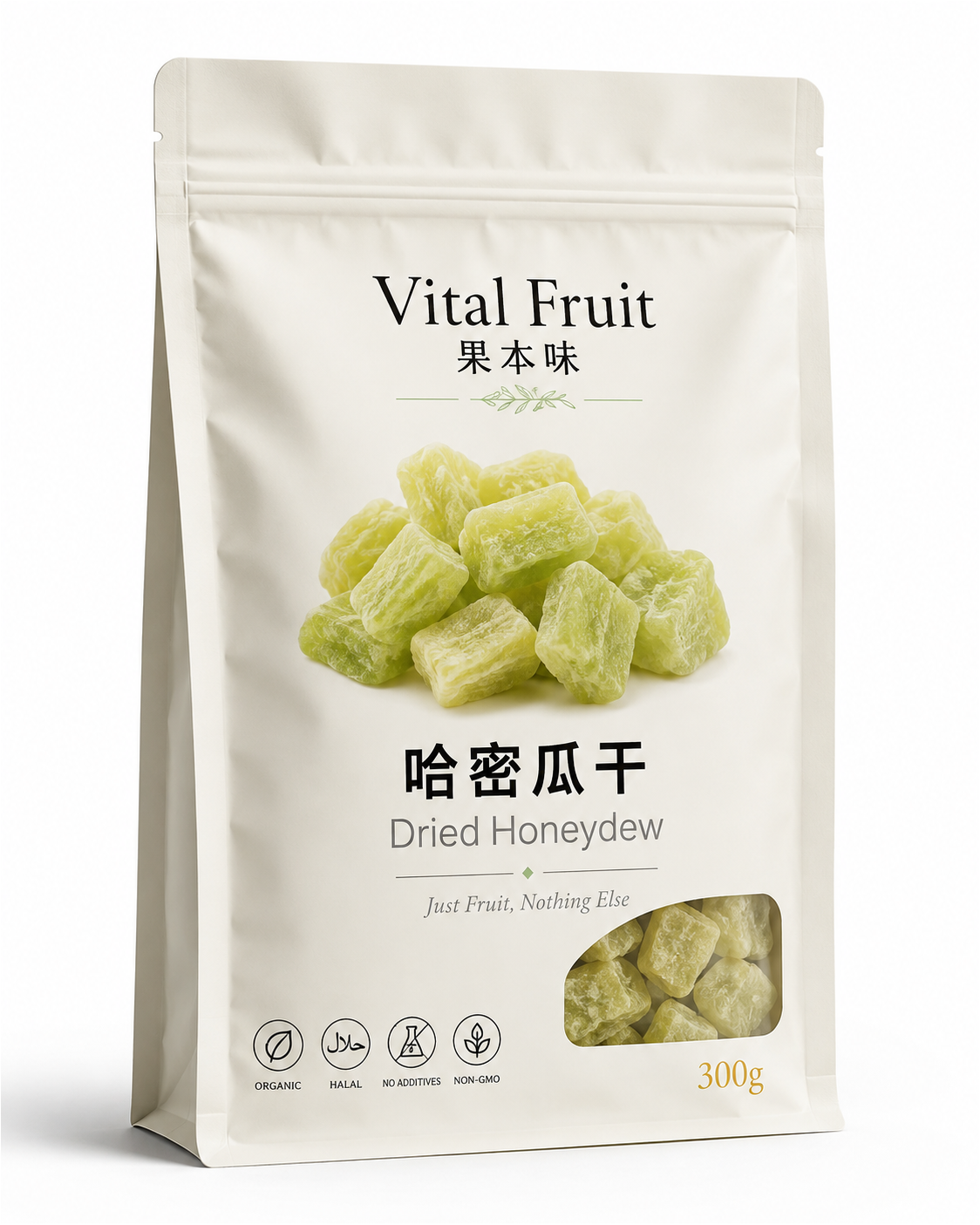 VITAL FRUIT 果本味｜哈密瓜乾 Dried Honeydew 300g 立袋包裝