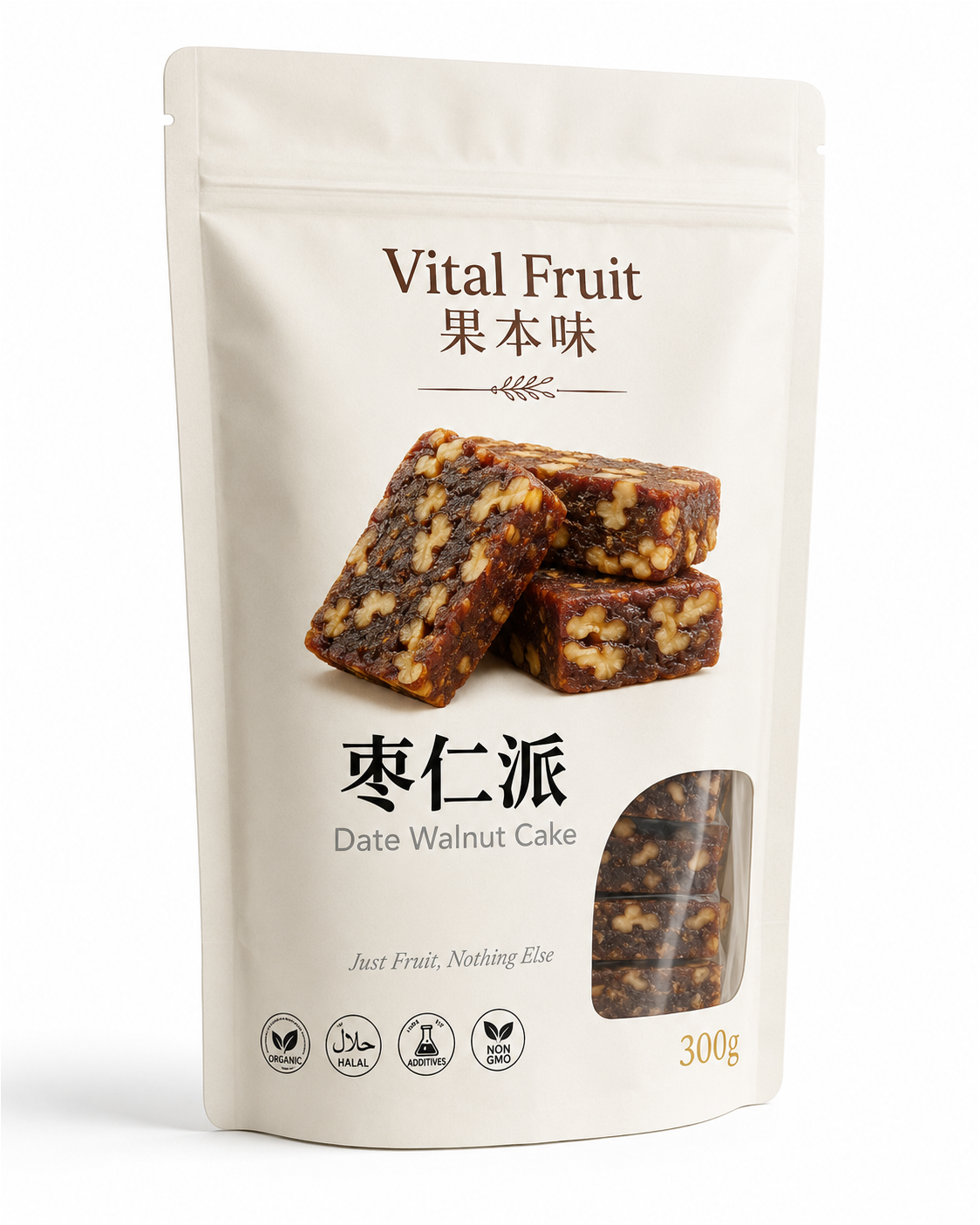 VITAL FRUIT 果本味｜棗核桃糕 Date Walnut Cake 300g 立袋包裝