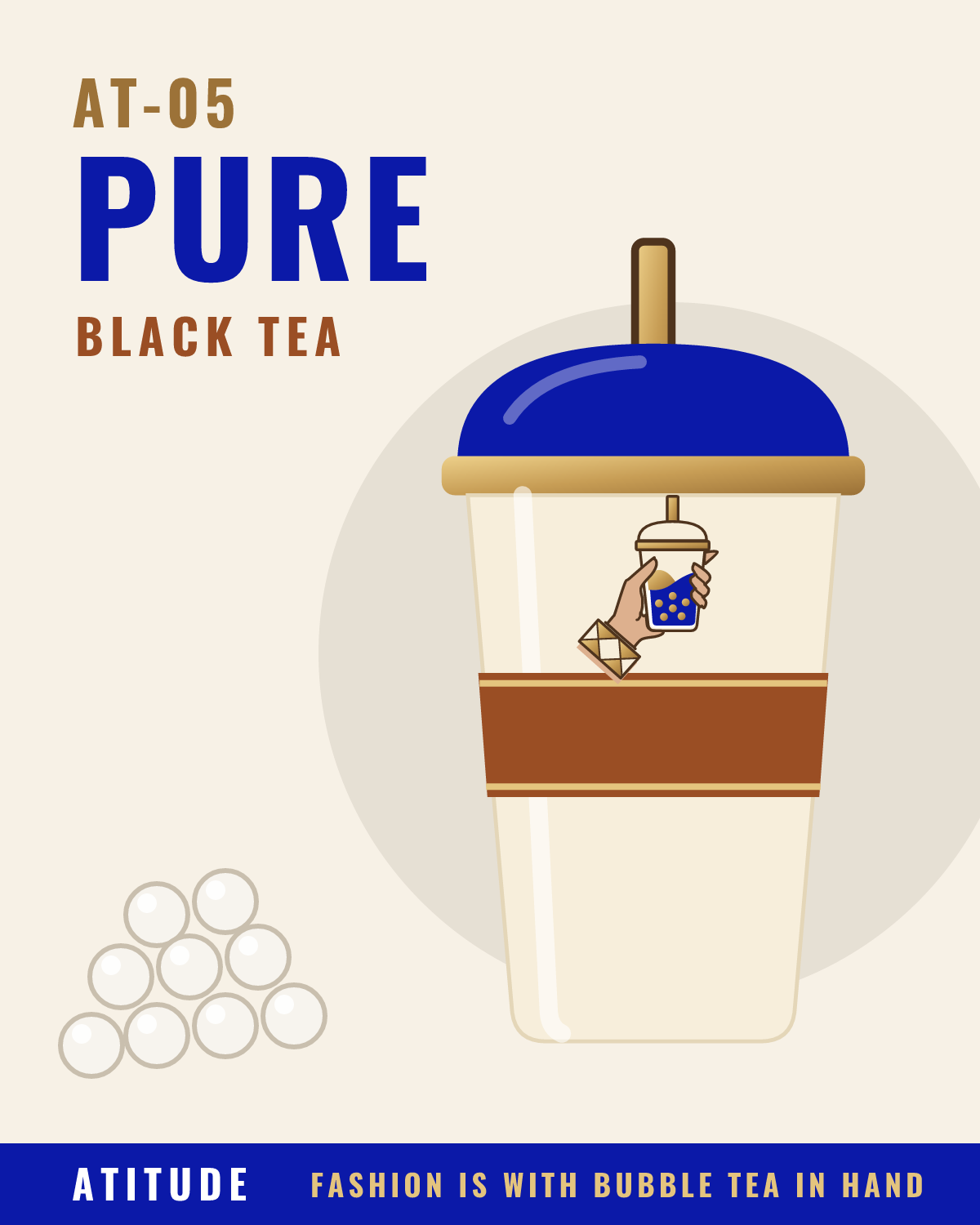 ATITUDE 态度 AT-05 PURE 白色爆珠紅茶 500 ml 杯飲