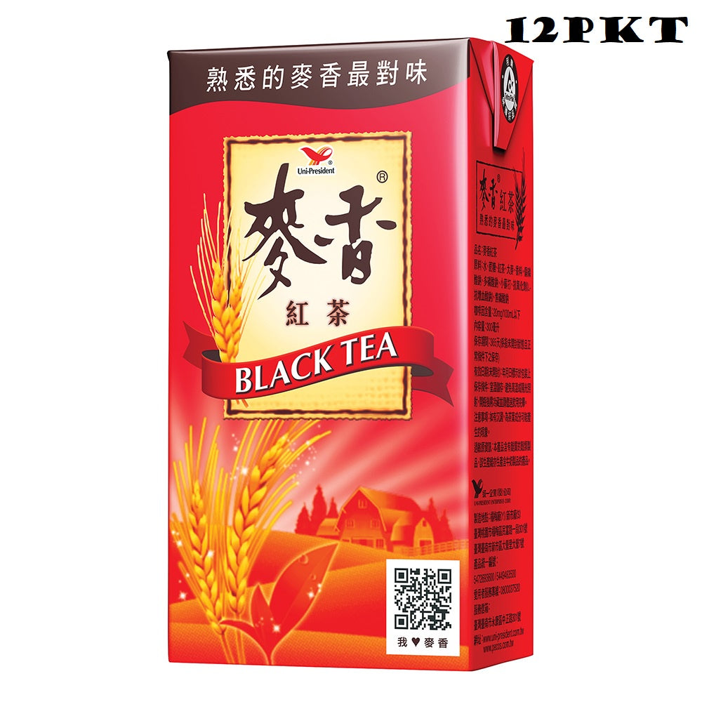 台湾統一 麥香紅茶 6瓶/组 TAIWAN UNI-PRESIDENT Black Tea 300ml 6X