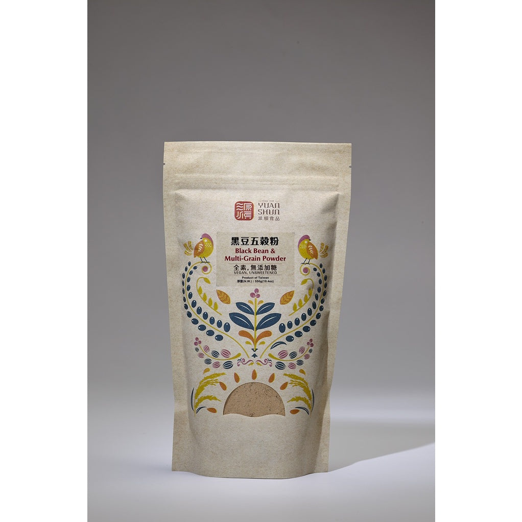 纯正台湾纯黑豆五穀粉 （無添加糖）550G/包TAWIAN AUTHENTIC BLACKBEAN MULTI GRAINS POWDER SUGAR FREE NONGEO
