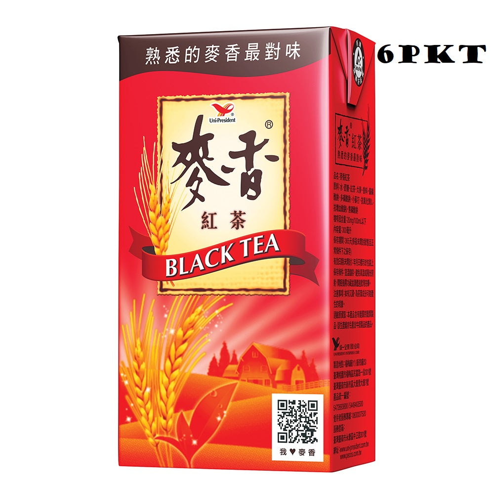 台湾統一 麥香紅茶 6瓶/组 TAIWAN UNI-PRESIDENT Black Tea 300ml 6X