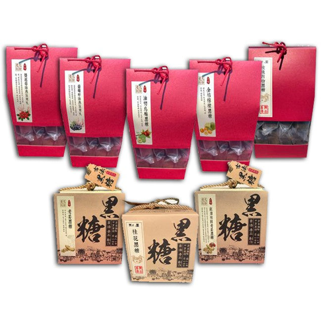 Taiwan Authentic Jiufeng Mother Ginger Brown Sugar台湾正宗九份姜母茶 玫瑰四物黑糖 桂圆红枣 桂花 黑糖 高浓度 350克