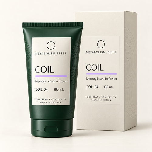 METABOLISM RESET COIL-04 Memory Leave-In Cream 180 mL · 瓶身與單品盒設計