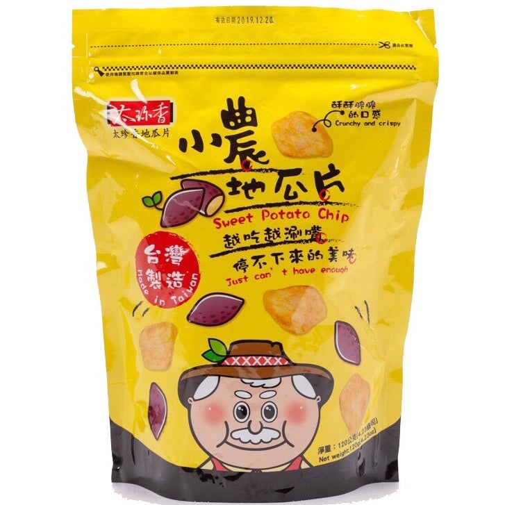Taiwan famous Snack Sweet Potato Chip 120g x3 pkt bundle 太珍香小农地瓜片 120g
