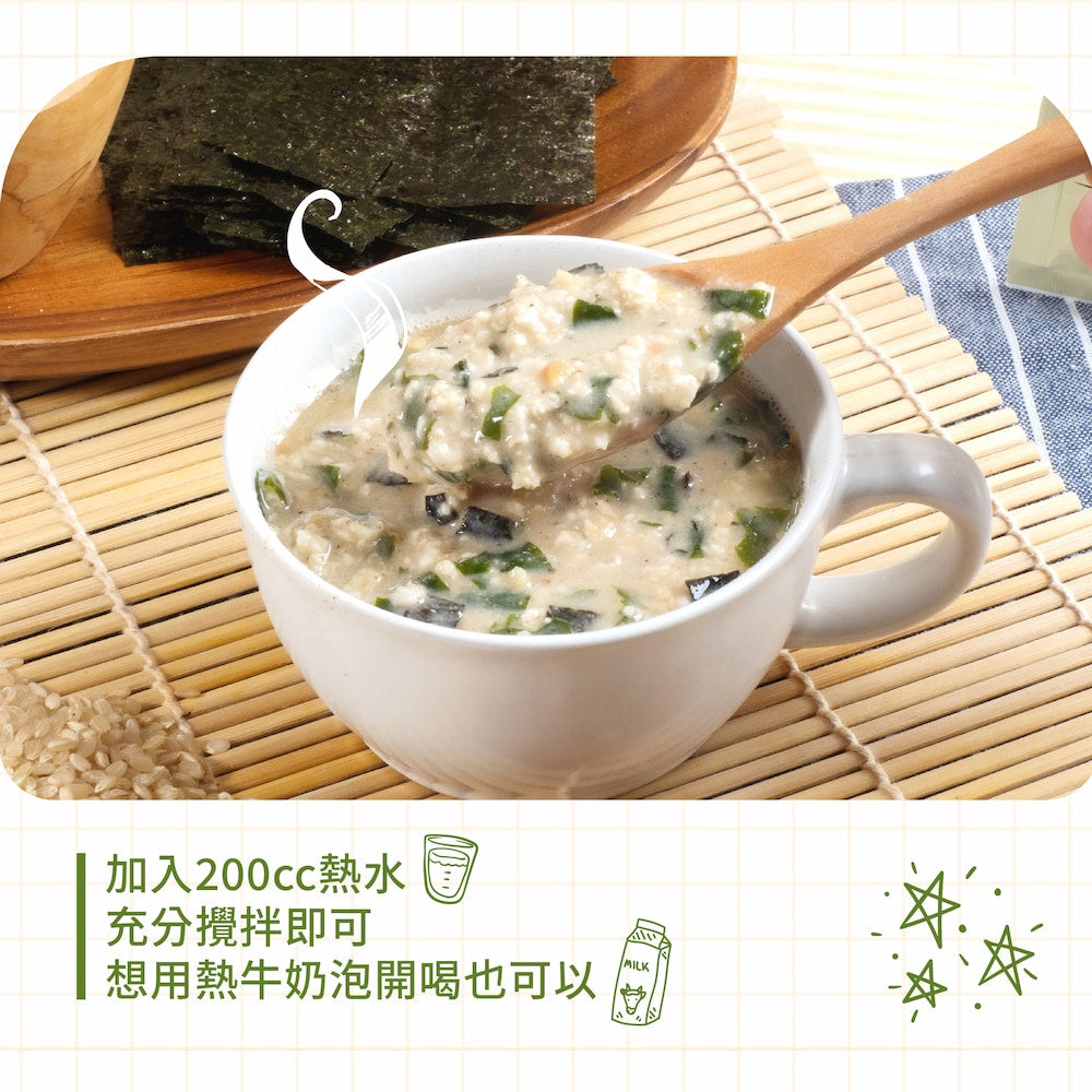 TAIWAN - VIVA VIGOR OAT AND NUT INSTANT DRINK - NORI SEAWEED AND KONBU FLAVOR 萬歲牌燕麥堅果飲－海苔昆布燕麥32gx10包