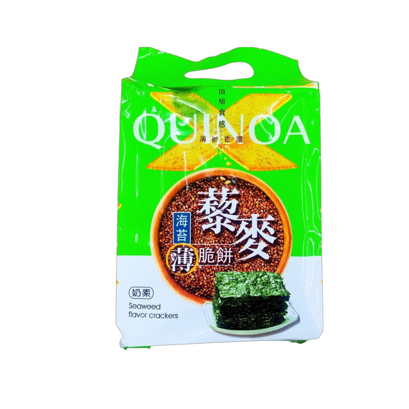 TAIWAN QUINOA Mushrooms Seaweed Flavor Crackers 蔾麥岩鹽薄脆餅 - 海苔/香菇 270g