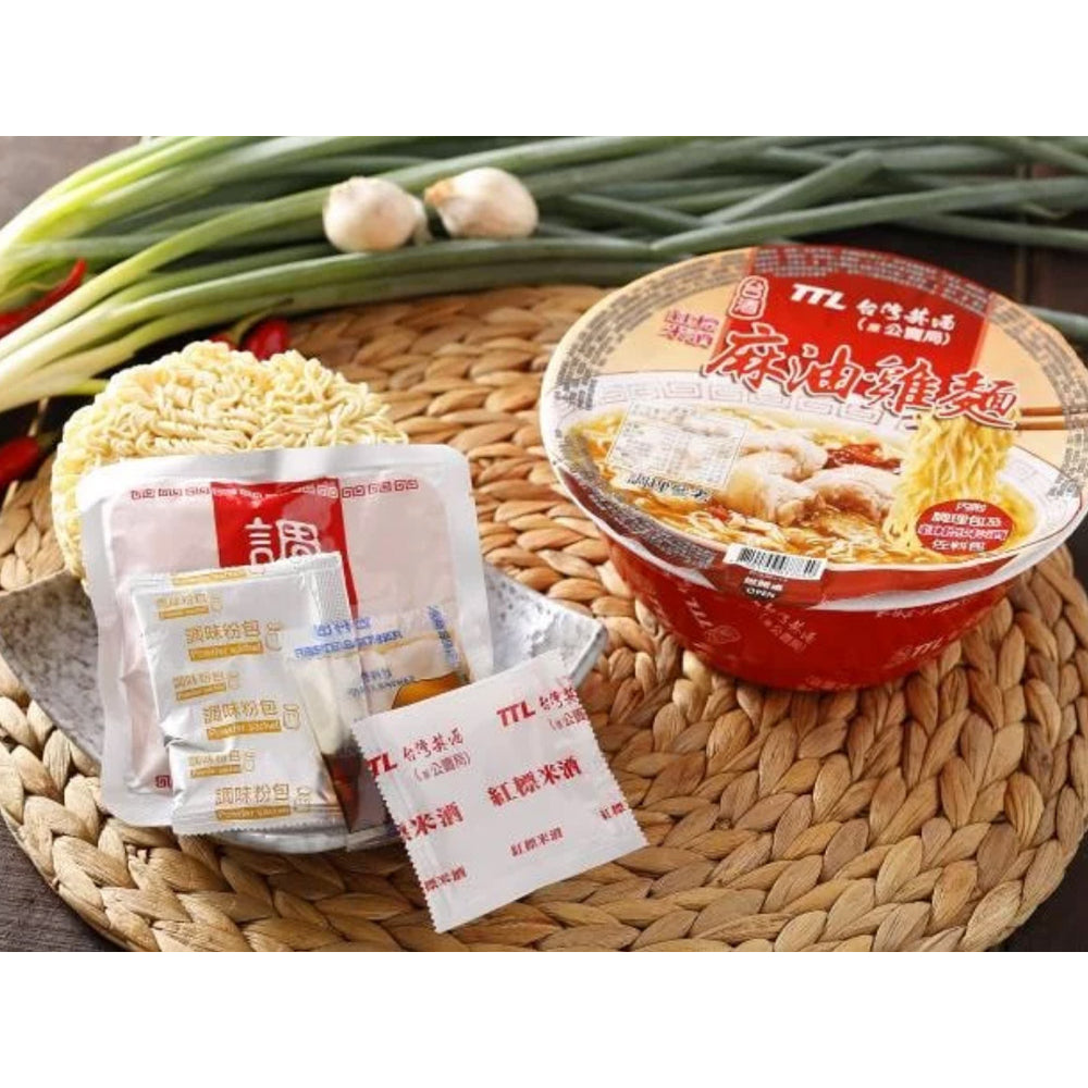 TAIWAN - TTL - Sesame Oil Chicken Instant Noodles - 台酒麻油雞麵 200gx3packs/bag