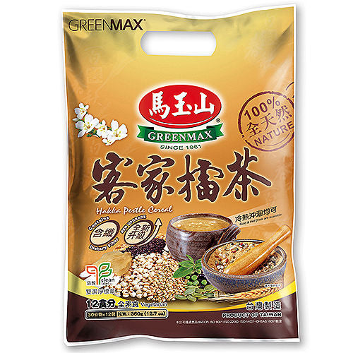 TAIWAN - GREENMAX - HAKKA PESTLE CEREAL 馬玉山 - 客家擂茶 30gx12包