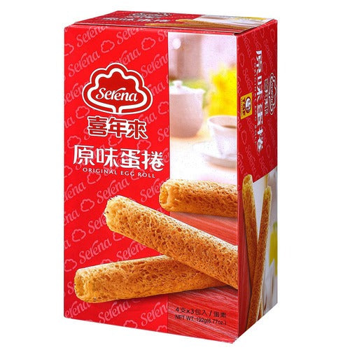 TAIWAN - SERENA - ORIGINAL / SESAME EGG ROLL - 喜年來 - 原味  / 芝麻蛋捲 64g (蛋素)