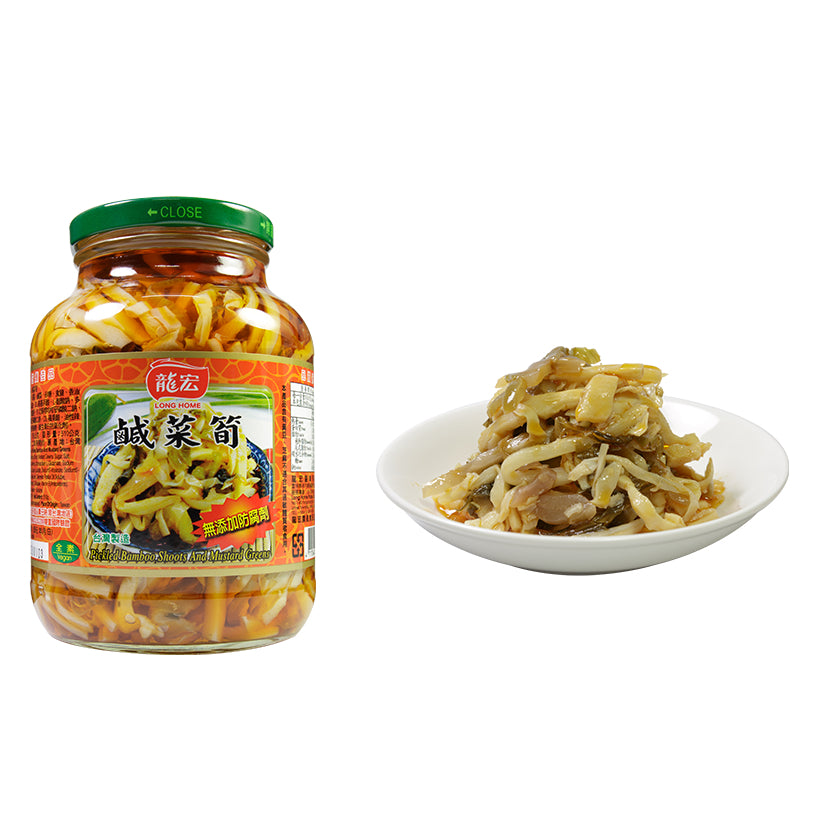 TAIWAN - Pickled Bamboo Shoots And Mustard Greens - 龍宏鹹菜筍 760g