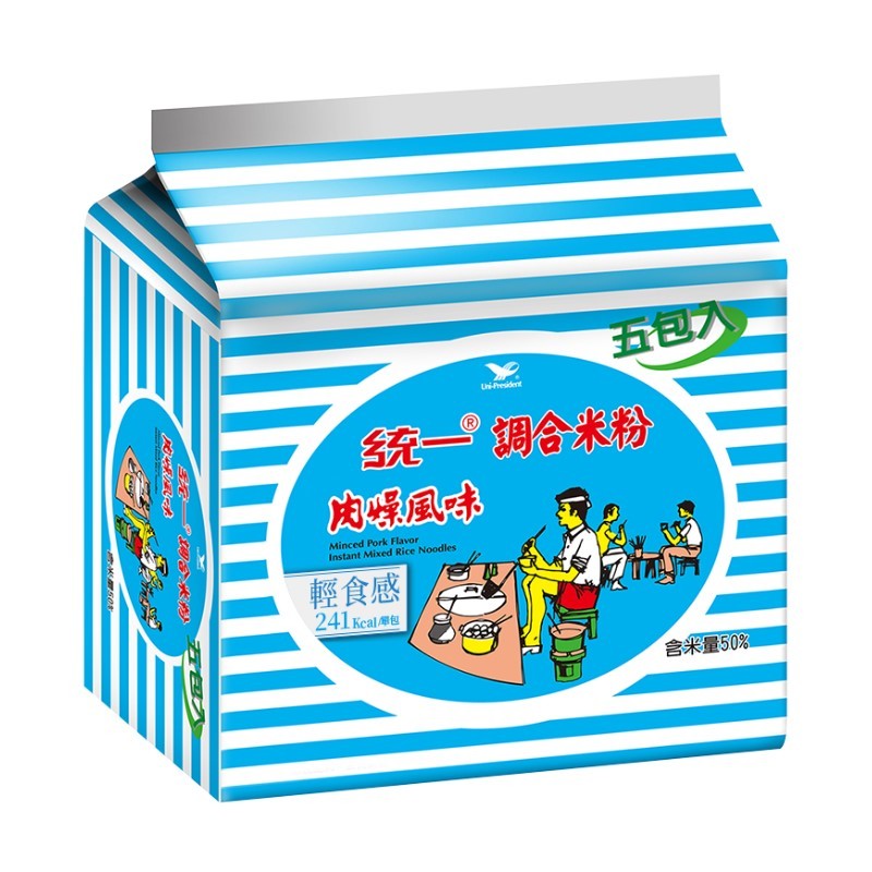 TAIWAN - Minced Pork Flavor Instant Mixed Rice Noodles - 統一肉燥風味調合米粉 60g/5包入