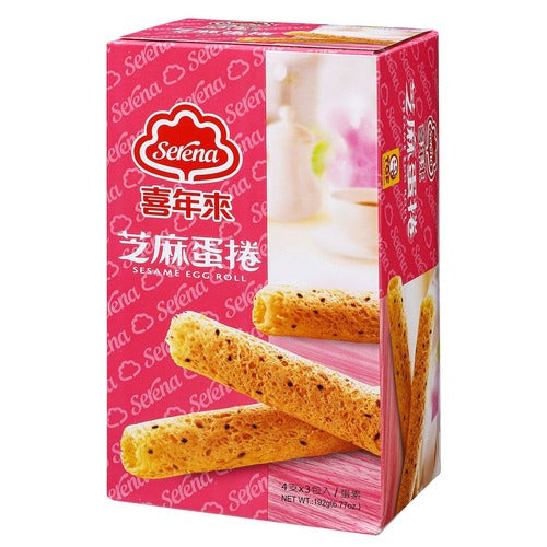 TAIWAN - SERENA - ORIGINAL / SESAME EGG ROLL - 喜年來 - 原味  / 芝麻蛋捲 64g (蛋素)