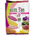 TAIWAN - THREE THIN CRACKERS(Purple sweet potato/ Seaweed/ Red bean) - 三色薄餅(紫薯/海苔/紅豆) 264g/pack