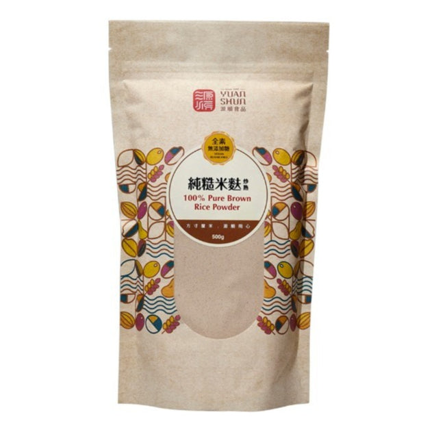 TAIWAN - 100% pure brown rice powder - 台灣源順純糙米麩 - 焙炒(無添加糖) 500克/pack