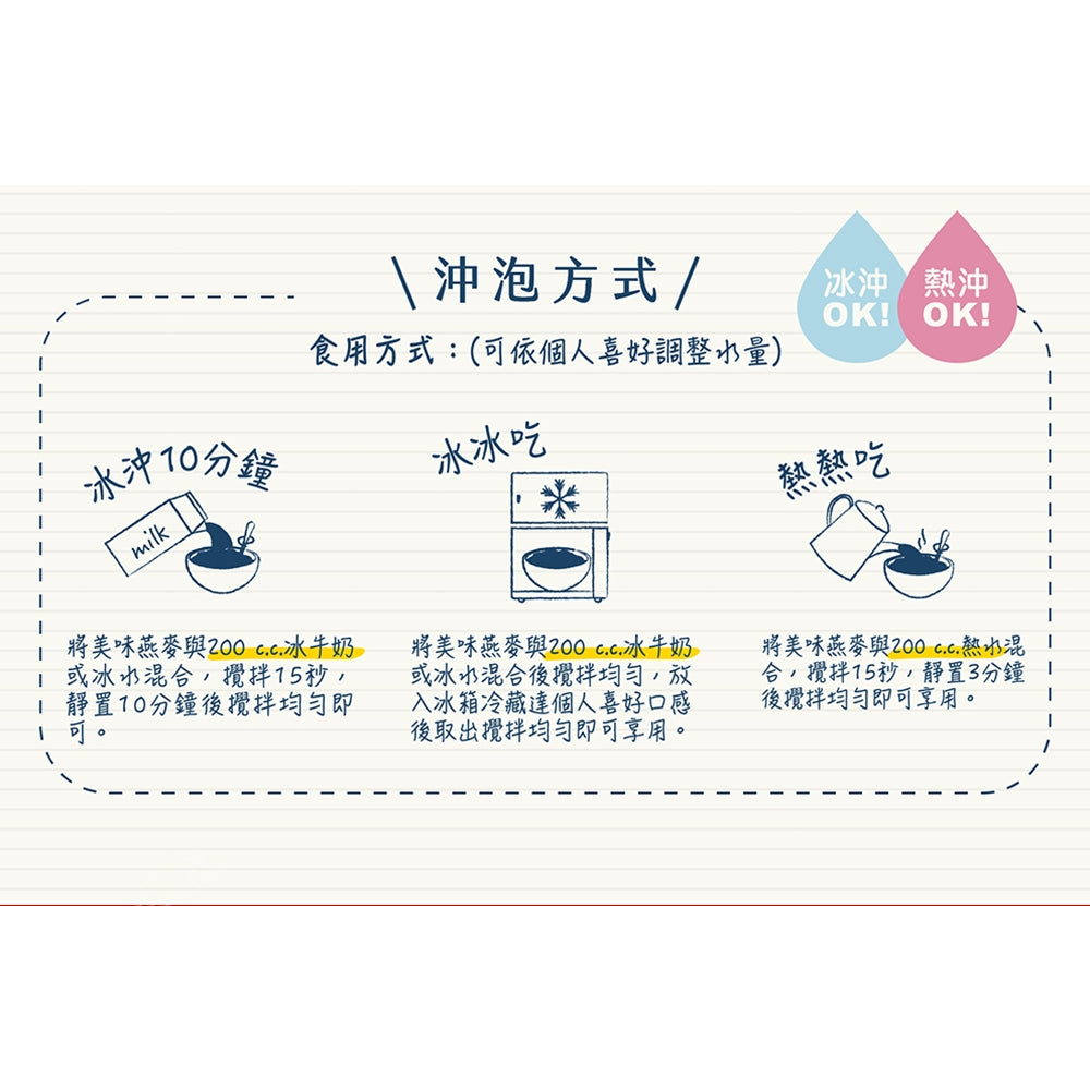 TAIWAN - QUAKER - Instant Oatmeal Mixed Fruit Yogurt - 桂格濃湯燕麥 - 水果優格 (51.2gx5pk)