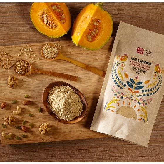 TAIWAN- PUMKIN MULTIGRIANS POWDER - 源順南瓜五穀堅果飲 無添加糖 450g/pack