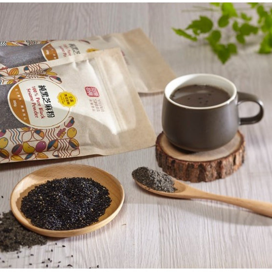 TAIWAN - BLACK SESAME POWDER - 台湾源順纯正純黑芝麻粉 無糖 400g/pack