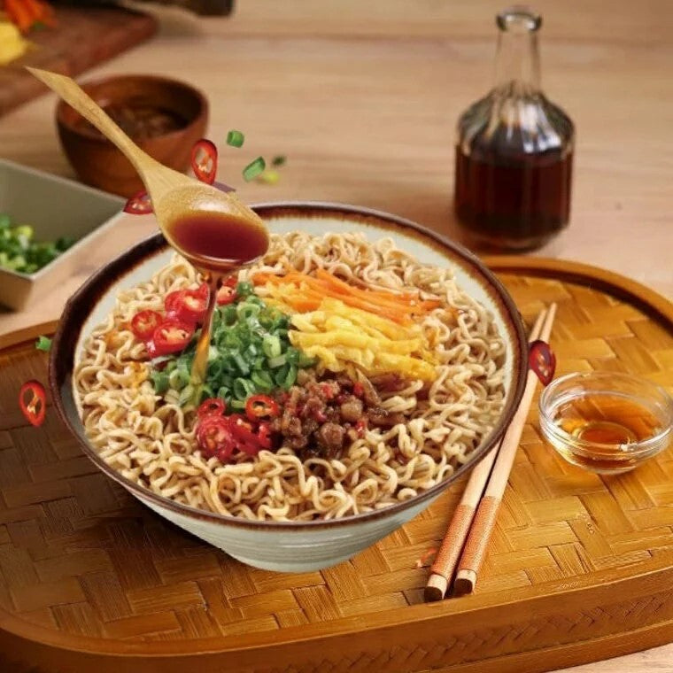 TAIWAN - TTL - Chili & Shallots w Black Vinegar Noodle - 台酒 - 椒蔥純釀烏醋風味乾麵 100gx5pack