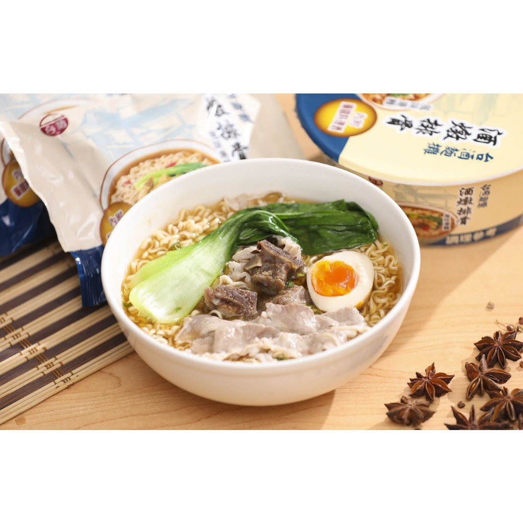 TAIWAN - TTL - Wine Stewed Pork Ribs Flavor Noodles - 台酒 - 酒燉排骨風味湯麵 95gx5pack