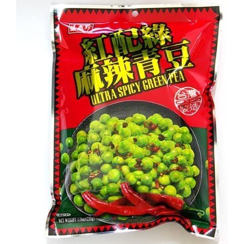 盛香珍紅配綠麻辣青豆 Ultra Spicy Green Pea 220gx10包入