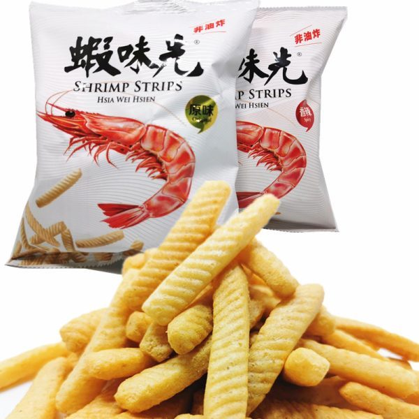 TAIWAN SHRIMP STRIPS 台湾裕榮 小时候 蝦味先（台式虾饼）原味（60g每包/4包一组）