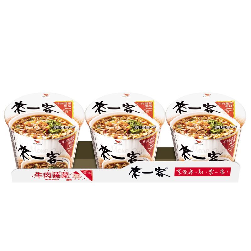 統一來一客(杯麵) - 川辣牛肉風味 3cups TAIWAN - ONE MORE CUP - CHILLI BEEF FLAVOR