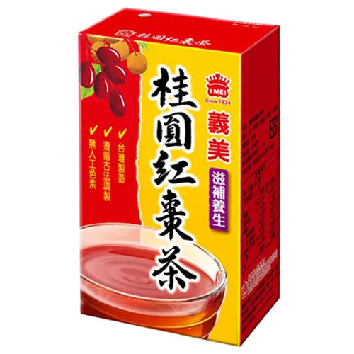 TAIWAN YI-MEI LONGGAN REDDATE DRINK 250ML台湾义美龙眼红枣茶6入