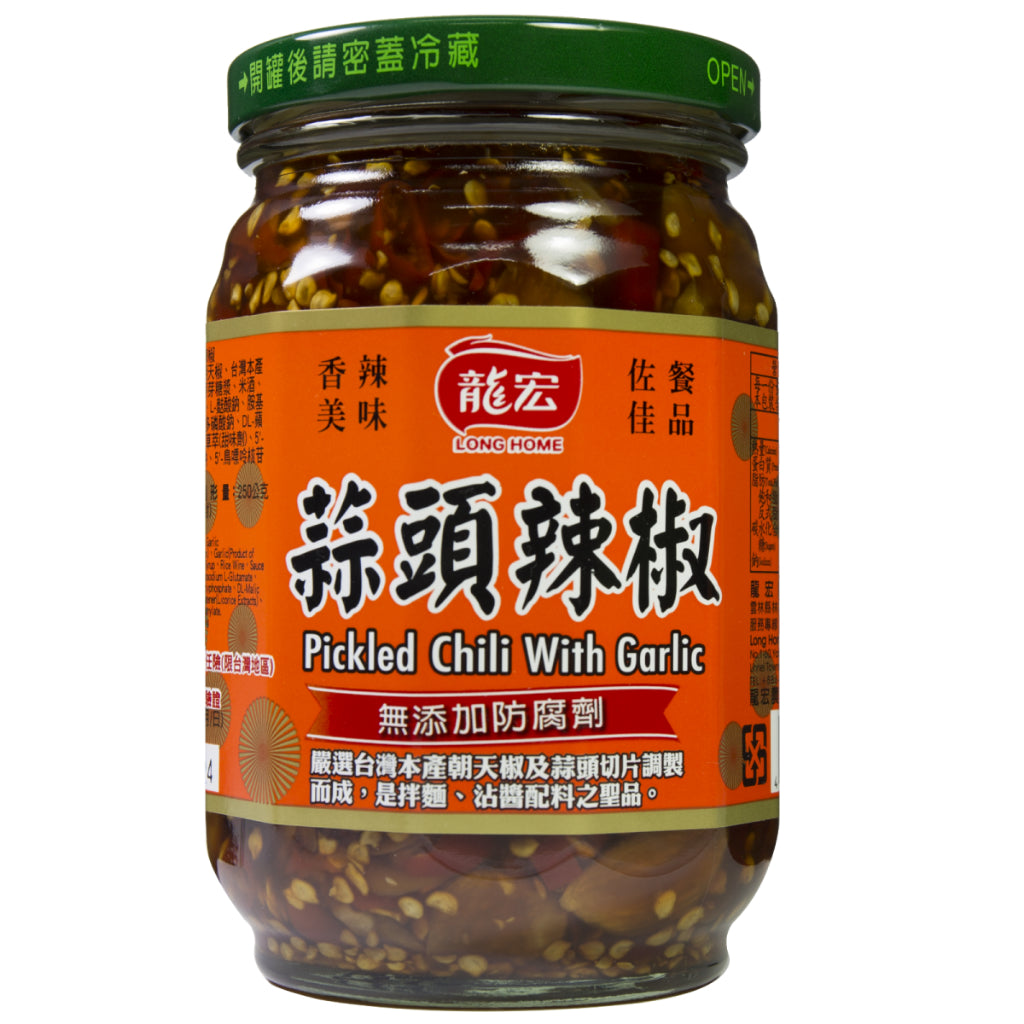 TAIWAN LONG HOME PICKLES CHILLI&GARLIC PASTE 台湾龙宏蒜頭辣椒 380g (選用台灣大蒜、朝天椒)