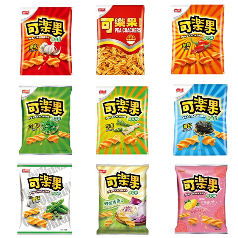 TAIWAN LIANHWA PEA CRACKER 57 GRAM 4 PACKS BUNDLE 台湾经典可樂果48克（4包组）